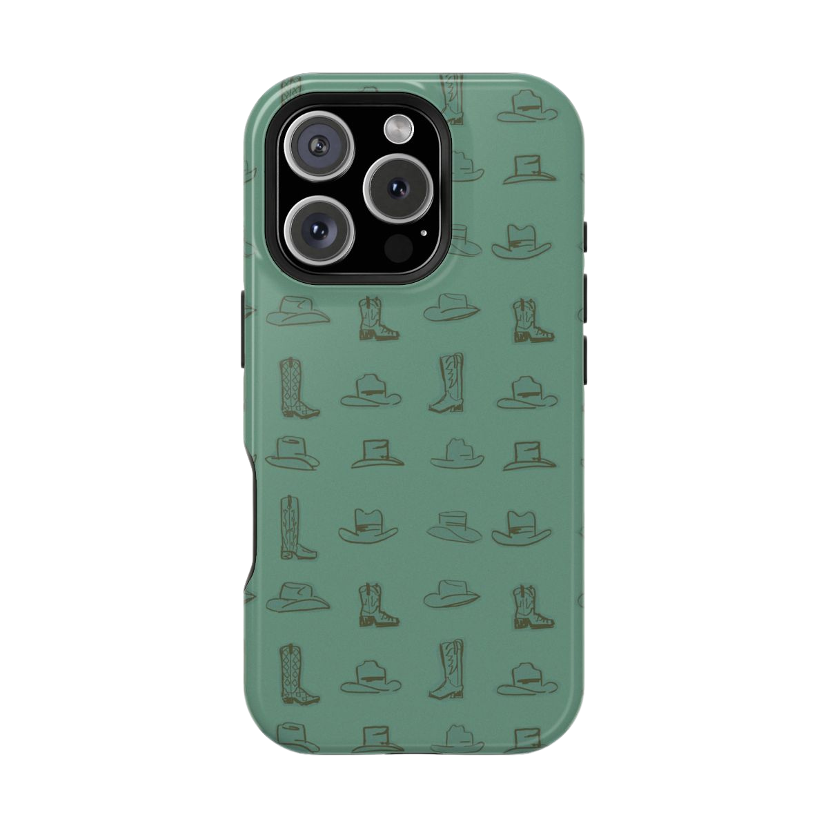 Dark Green Boots & Hats Tough Case